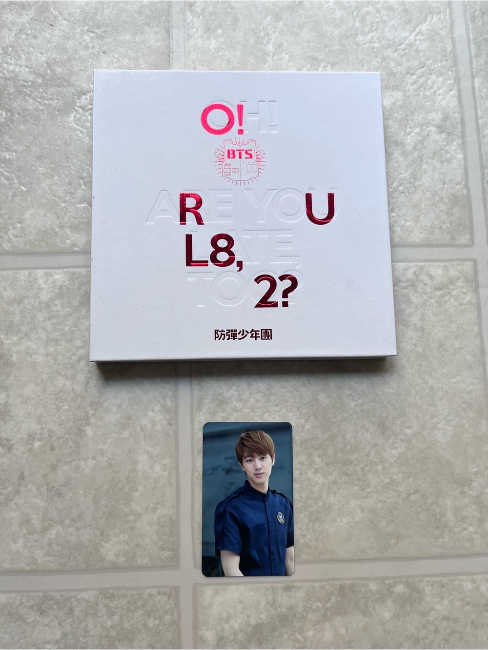 BTS 1st Mini Album O!RUL8,2? Jin Photocard And Poster